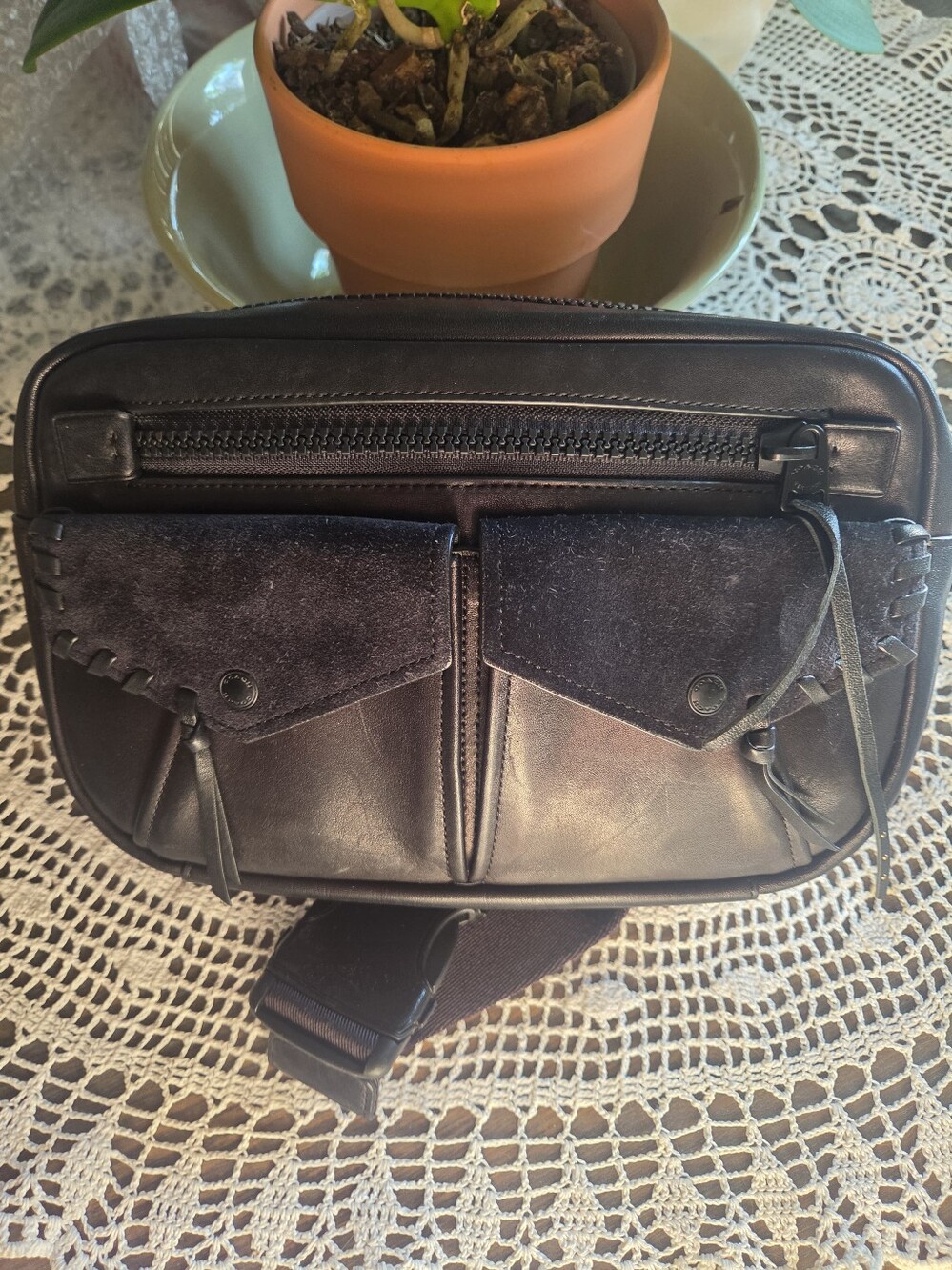 Coach• Men's Calf Leather.  1941 Utility Bag Whipstitching Details. #E1873-36474